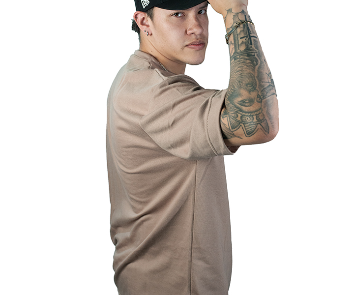 Camiseta oversized Cuello Redondo para Hombre Color Beige - 277