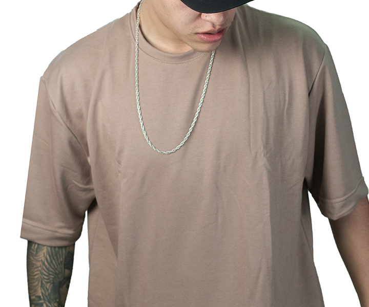 Camiseta oversized Cuello Redondo para Hombre Color Beige - 278