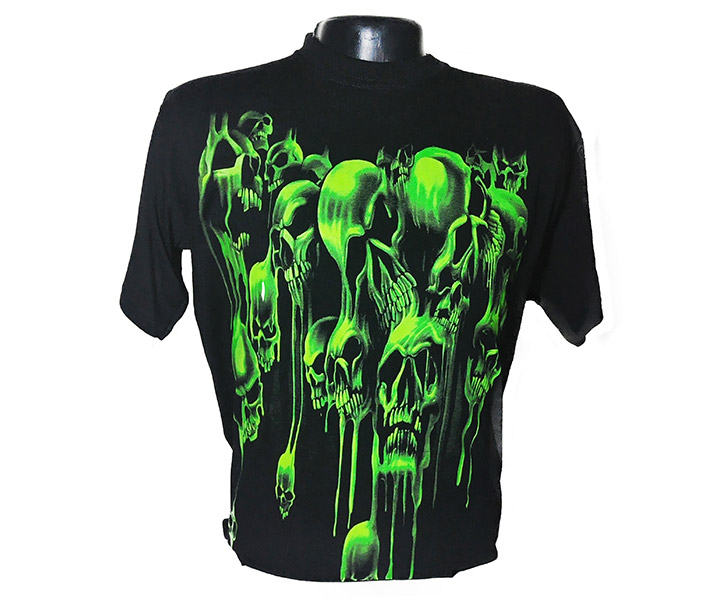 Camiseta Estampada CTE Calaveras Verdes - 315