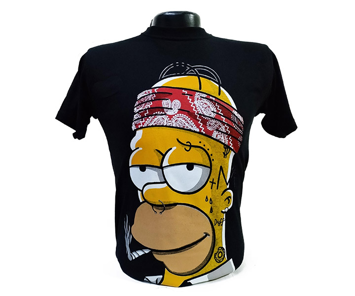 Camiseta Estampada Homero con Pañoleta Roja - 118