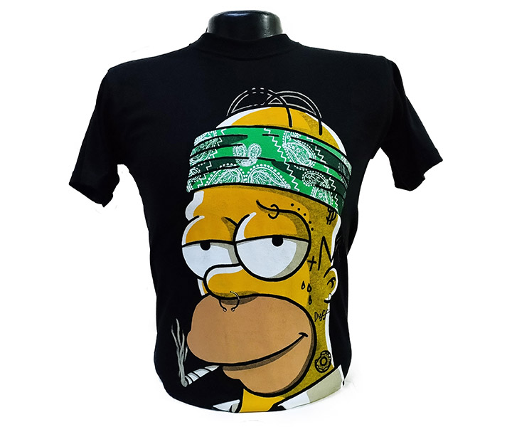 Camiseta Estampada Homero con Pañoleta Verde - 119