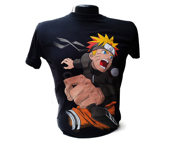 Camiseta Estampada Naruto con Daga - 134