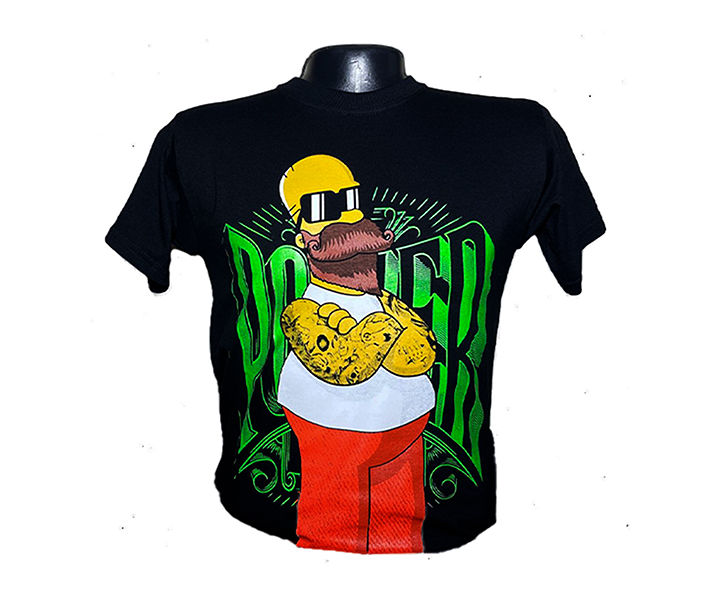 Camiseta Estampada Homero con Barba - 115