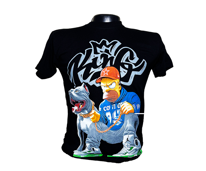 Camiseta Estampada Homero Pitbull - 129