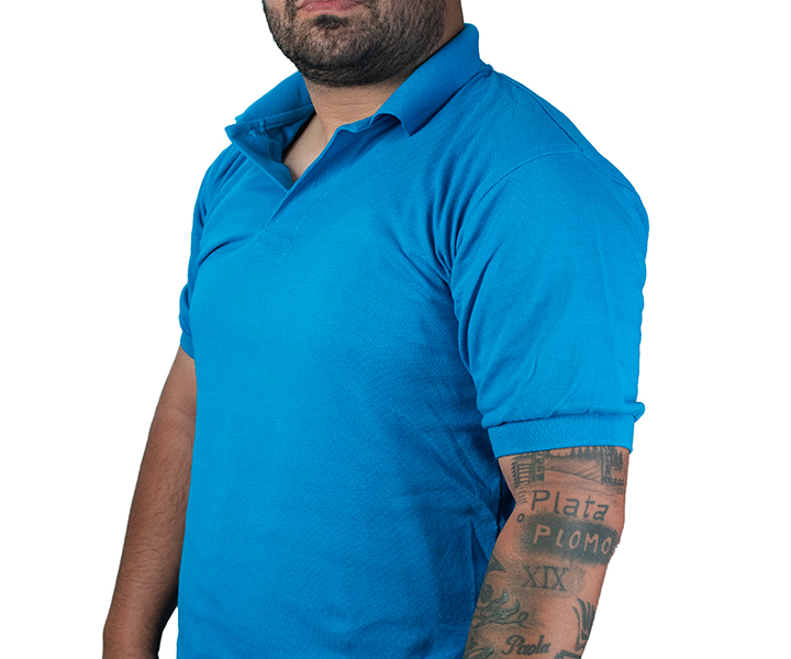 Camiseta Polo para Hombre Color Azul Turquesa - 45