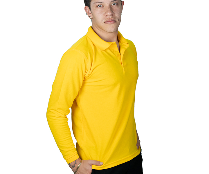 Camiseta Polo Manga Larga Amarillo - 395