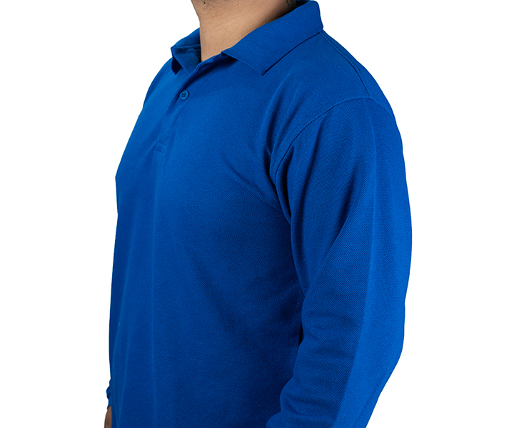 Camiseta Polo Manga Larga Azul Rey - 400