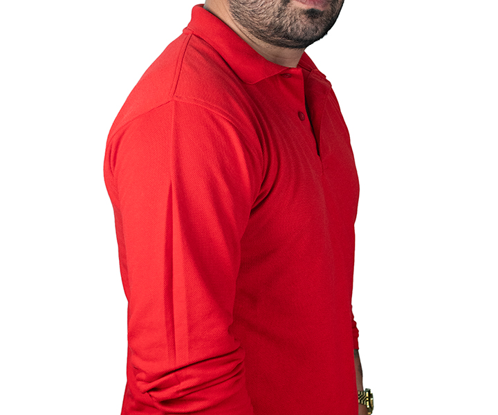 Camiseta Polo Manga Larga Rojo - 436