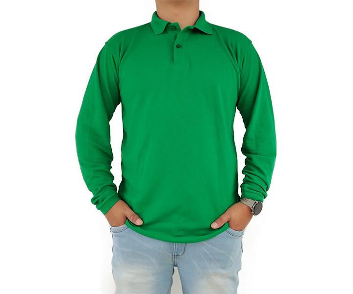 Camiseta Polo Manga Larga Verde Cali - 413