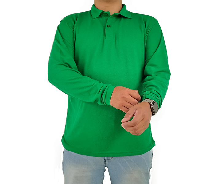 Camiseta Polo Manga Larga Verde Cali - 414